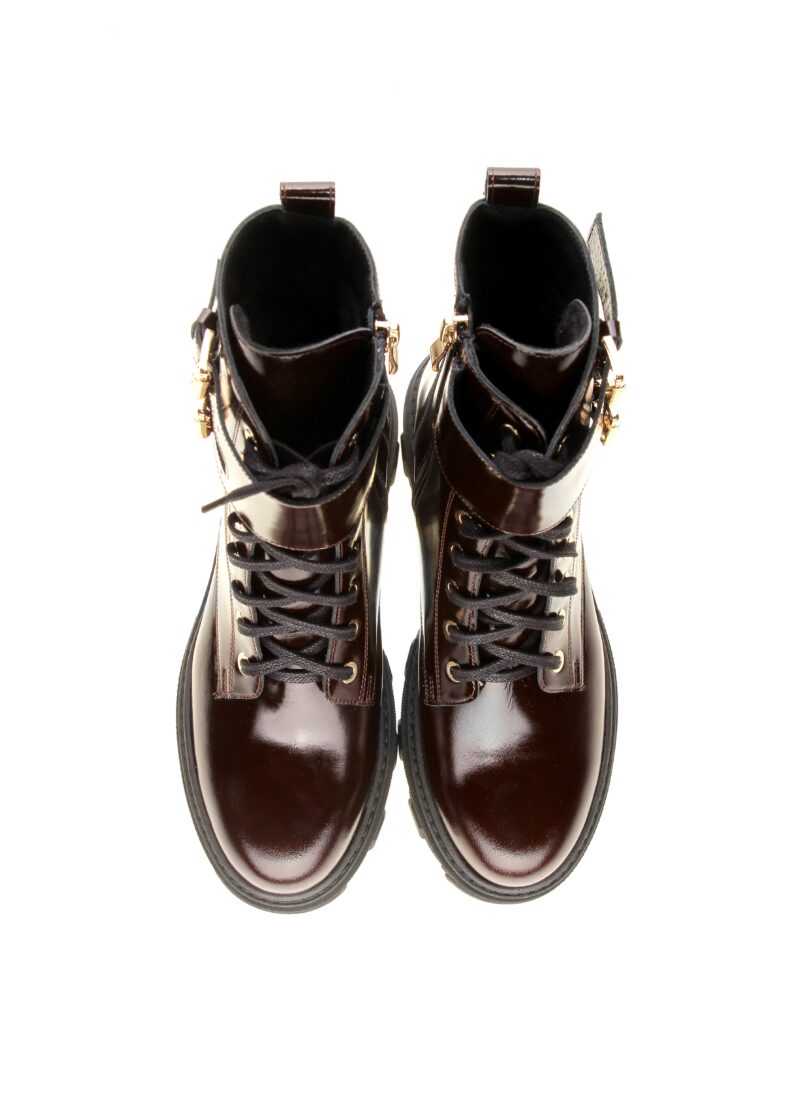 Botki Amanda Brown w kolorze gorzkiej czekolady, widok z góry