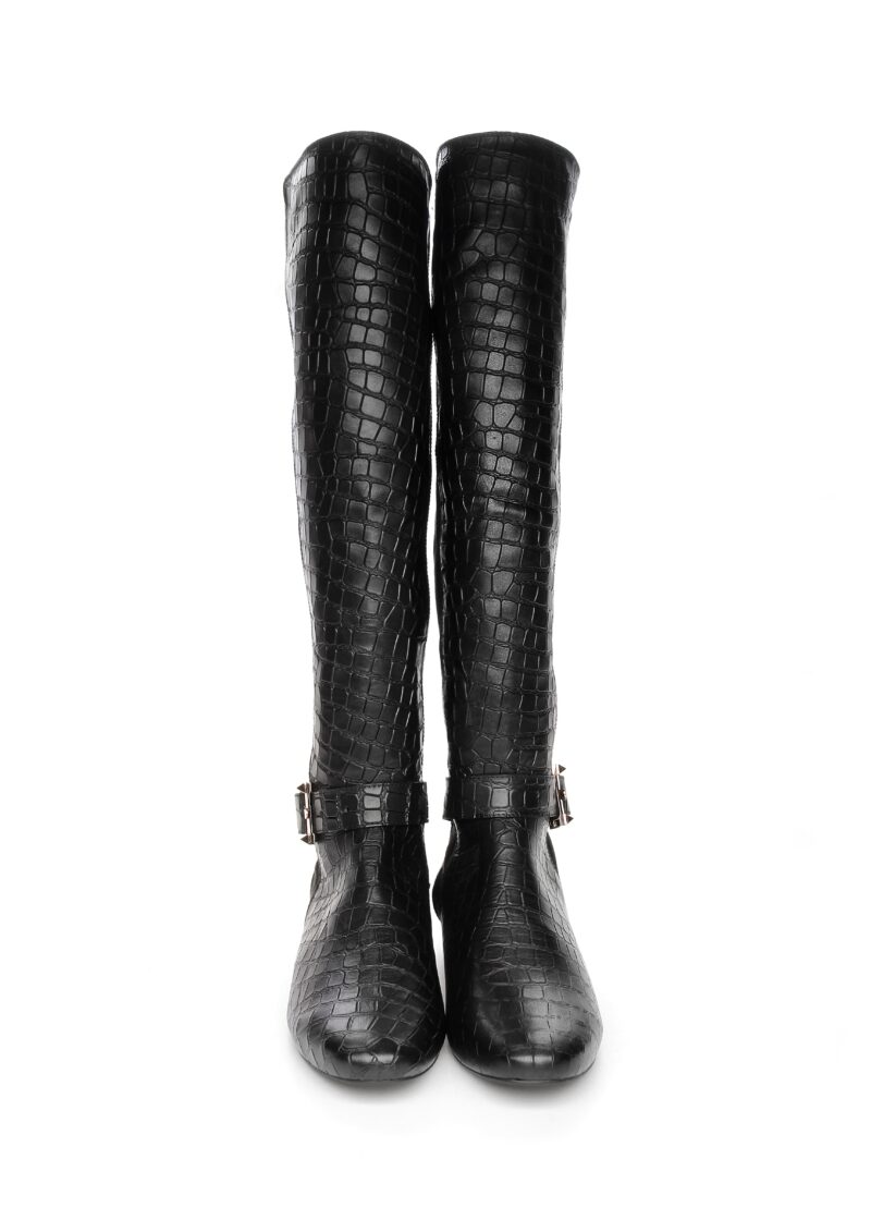 1d Kozaki MILLI CROCO z tłoczonej skóry