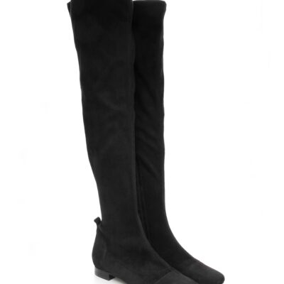 GIA SUEDE – widok z boku czarnych kozaków z lycry