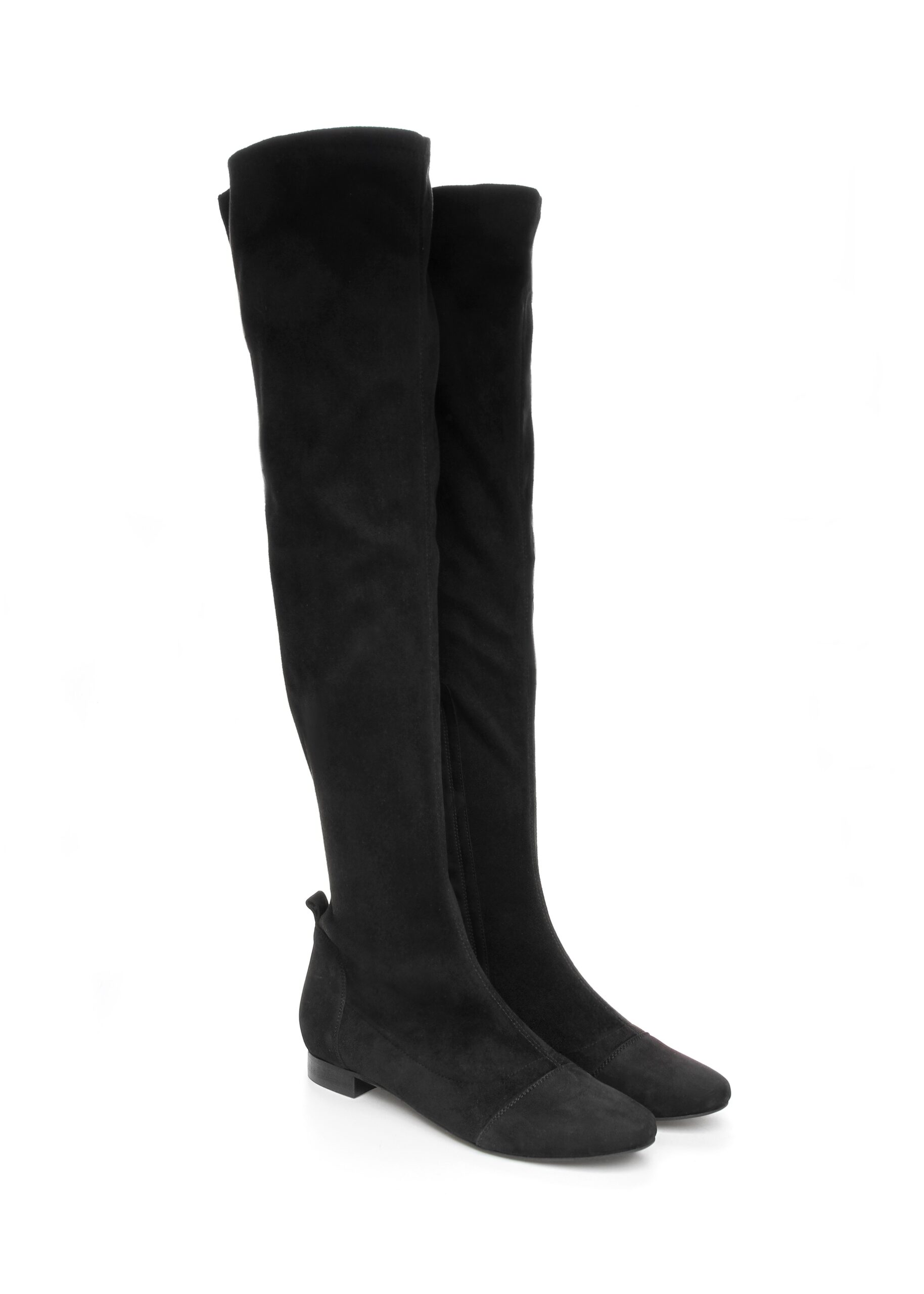 GIA SUEDE – widok z boku czarnych kozaków z lycry