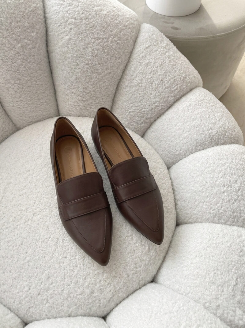 MEGAN BROWN - czekoladowe mokasyny damskie