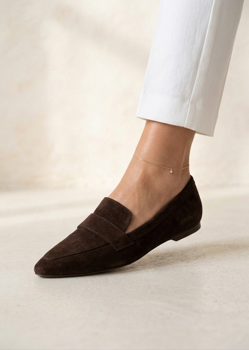 Brązowe czekoladowe mokasyny MEGAN BROWN