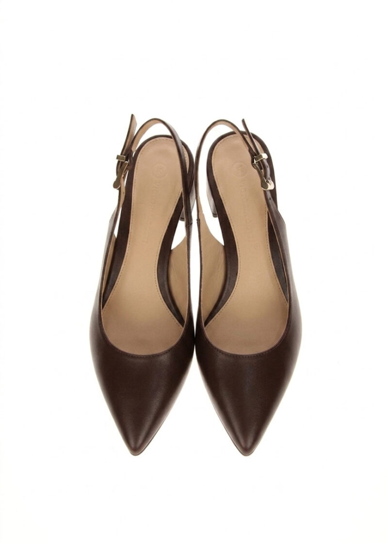 brązowe czółenka widok z góry ROSE BROWN